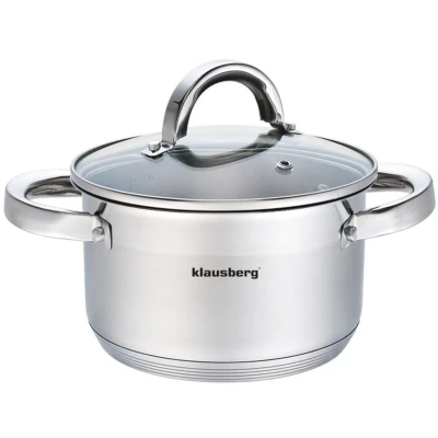 Afbeelding van Klausberg 7127 kookpan met deksel en maatverdeling 7L 26cm