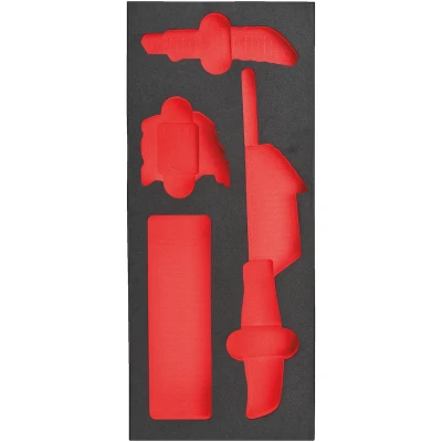 Afbeelding van Milwaukee Empty 3 pc Cutting and Measuring Foam Insert Lege inlay snij en meet set (3 delig) 4932493681