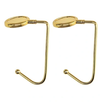 Afbeelding van kwmobile Tassenhaken voor tafel Set van 2 draagbare tashangers Tassenhangers of kast In goud