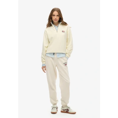 Afbeelding van Superdry Vrouwen Athletic Essentials met Halve Rits en Kraag Wit Grootte: 40