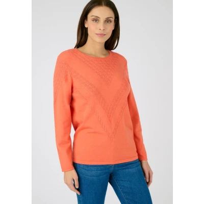Afbeelding van Damart Trui tricot met siersteek Thermolactyl Vrouwen Roze M