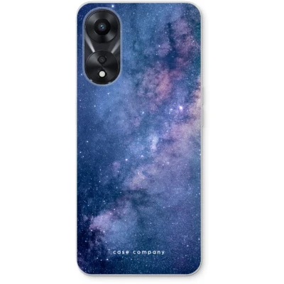 Afbeelding van Case Company® hoesje geschikt voor Oppo A58x Nebula Soft Cover Telefoonhoesje Bescherming aan alle Kanten en Schermrand