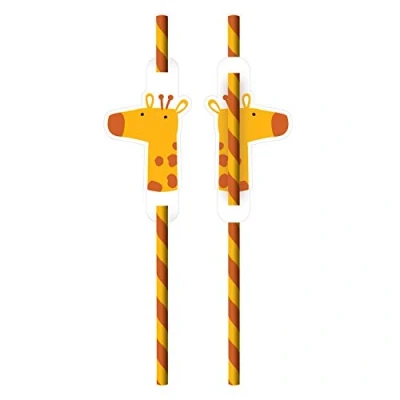 Afbeelding van Rietjes Get Wild papier 20cm 8 stuks