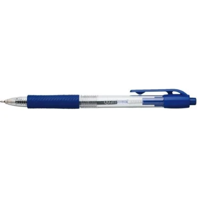 Afbeelding van 12x Balpen Grip drukknop blauw medium