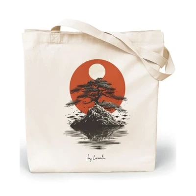 Afbeelding van Loxato Boodschappentas voor dames, canvas tote bag, Shop Art tas, boodschappentas, damestas, katoenen 35 x 42 cm, Extra breed, 8 Wide