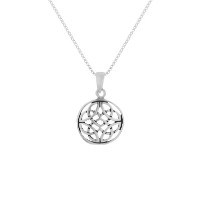 Afbeelding van ketting dames Zilveren met hanger, mandala