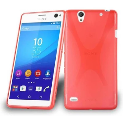 Afbeelding van Cadorabo Hoesje geschikt voor Sony Xperia C4 in INFERNO ROOD Beschermhoes gemaakt van flexibel TPU silicone Case Cover