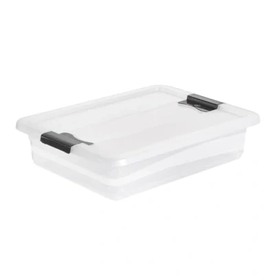 Afbeelding van keeeper Opbergdoos met deksel en schuifsluiting, 39,5 x 29,5 9,5 cm, 7 l, Cornelia, transparant