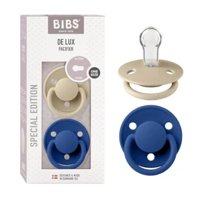 Afbeelding van BIBS® Soother De Lux Vanilla &amp; Corn flower 0 36 maanden, 2 stuks.