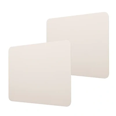 Afbeelding van Lichtgewicht Muismat, 2 Mm Waterdichte en Vlekbestendige PVC leermateriaal, Dubbelzijdige Kleurenmuismat, Geschikt voor Gamingcomputers op Kantoor Thuis(Beige + Zilver)