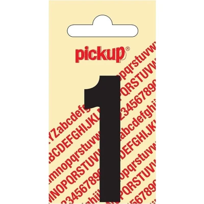 Afbeelding van Plakcijfer Nobel Sticker zwarte cijfer 1 Pickup