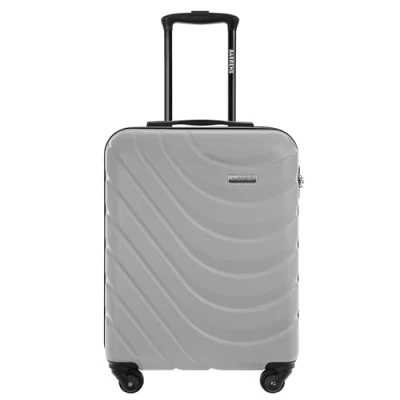 Afbeelding van BARRENS Koffer met 4 wielen, flexibele handgreep, compatibel luchtvaartmaatschappijen, Grijs, cabina M