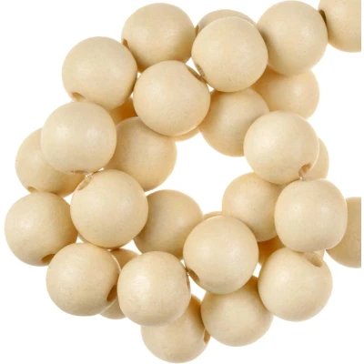 Afbeelding van Houten Kralen Vintage Look (10 mm) Honey Blonde (80 stuks) voor Sieraden Dreambeads