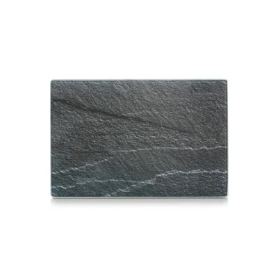 Afbeelding van ZELLER, snijplank, glazen snijplank leisteen, antraciet, 30x20 cm