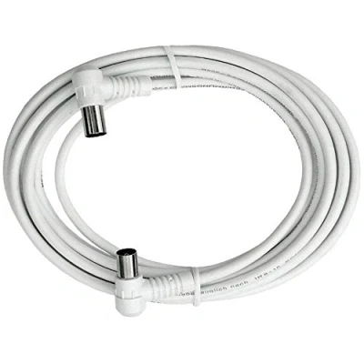 Afbeelding van Axing Antenne Aansluitkabel [1x Antennestekker 75 Ω 1x Antennebus Ω] 7.50 m 85 dB Wit