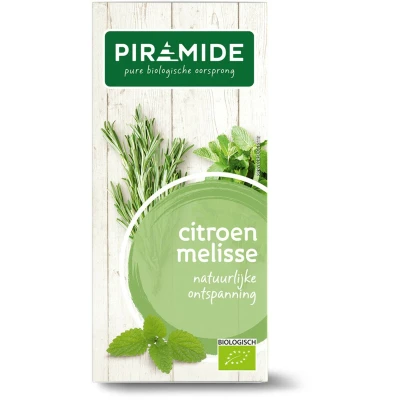 Afbeelding van 3x Piramide Kruidenthee Bio Citroenmelisse 20 stuks