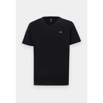 Afbeelding van GAP Everyday Micro LOGO VEE Tshirt basic True black, Heren, Maat: Small, black