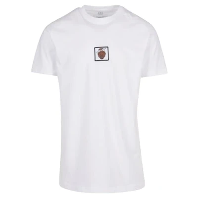 Afbeelding van Mister Tee Sketch Patch Tshirt print, Heren, Maat: Large, White