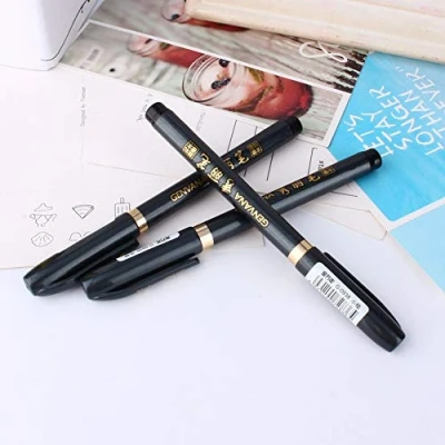 Afbeelding van Nitrip Kalligrafie Pens, 3 stks Artiest Pen, Chinese Japanse Borstel Inkt Pen Lettering Pennen Markers Schrijven Tekening Tool Ambacht, Zwart