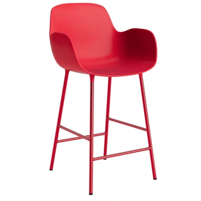 Afbeelding van Normann Copenhagen Form Armchair Barkruk 75cm Felrood