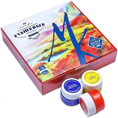 Afbeelding van Professionele gouache verfset 16 x 20 ml Fijn schilderij By Nevskaya Palitra &quot;Master Class Quality&quot;