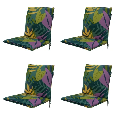 Afbeelding van Madison Stapelstoelkussen Iven green Ca. 97x49 cm Set van 4