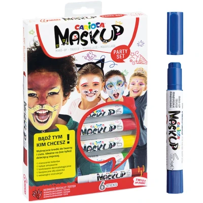 Afbeelding van Schminkstift Carioca make up feest set à 6 kleuren