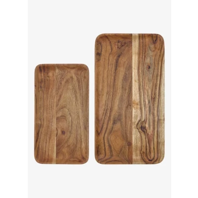 Afbeelding van House Doctor Wood dienblad 2 delig Natuur