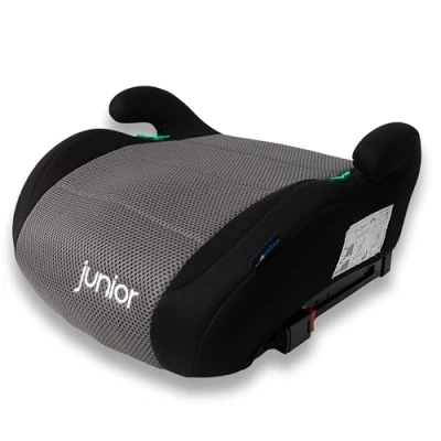 Afbeelding van PETEX Autostoelverhoger met Isofix Max Plus, i Size ECE R129, ca. 7 tot 12 jaar, voor lichaamslengte van 125 150 cm, zitverhoging, grijs