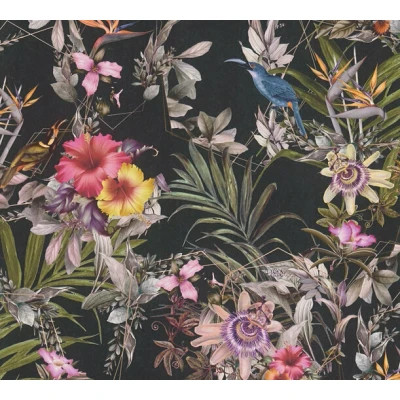 Afbeelding van AS Creation Dream Flowery 38178 1 381781 Multicolour / Zwart