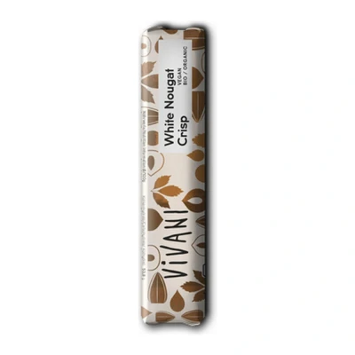 Afbeelding van 18x Vivani Chocoladereep Wit Nougat Crisp 35 gr