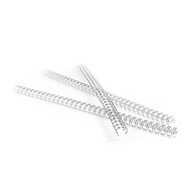 Afbeelding van Pavo Premium draadbinders A4, 6,4 mm, 3:1 verdeling, 100 stuks, 1 35 vellen, zilver