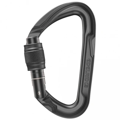 Afbeelding van Edelrid Pure Screw III Compacte en lichte D vormige karabiner Zwart