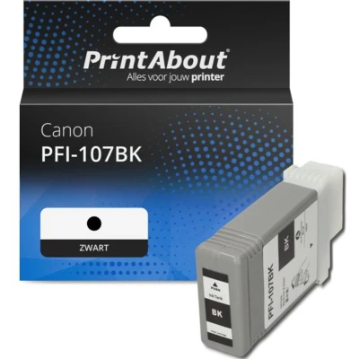 Afbeelding van Huismerk Canon PFI 107BK Inktcartridge Zwart