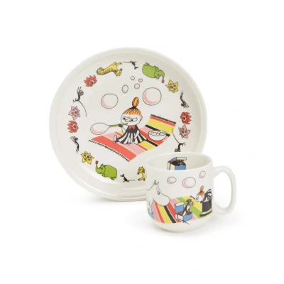 Afbeelding van Moomin Arabia kinder dinerset Little My