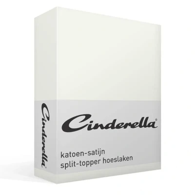 Afbeelding van Split Topper Hoeslaken Cinderella Sundays Ivory (Satijn) 200 x 220 cm
