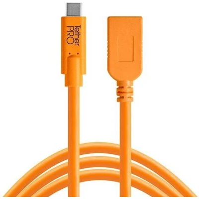 Afbeelding van Tether Tools TetherPro USB C Female Verlengadapter (4,6m Oranje)