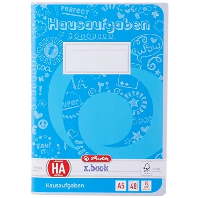 Afbeelding van Herlitz Taakschrift A5, houtvrij papier, 80 g/m², 48 vellen, wit