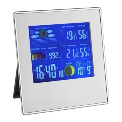 Afbeelding van TFA Gallery 35.1126 Draadloos weerstation met draadloze overdracht van de buitentemperatuur en luchtvochtigheid (zilver)