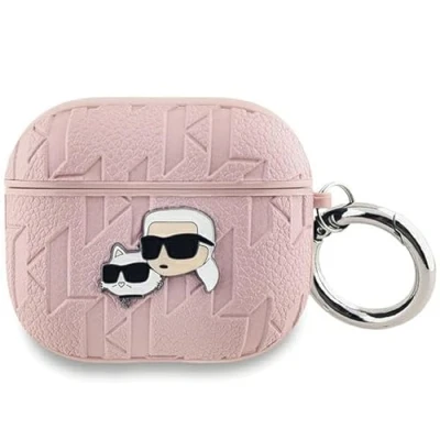 Afbeelding van CG Mobile Karl Lagerfeld KLA3PGKCPP Hoes voor AirPods 3 Roze Monogram &amp; Choupette Head