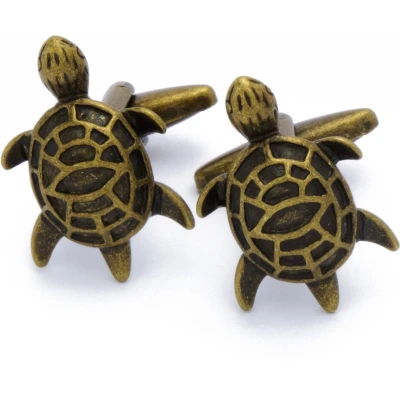 Afbeelding van Manchetknopen Schildpad Brons Goudkleurig