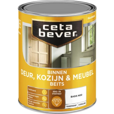 Afbeelding van cetabever binnenbeits deur. kozijn &amp; meubel zijdeglans kleur 1 ltr