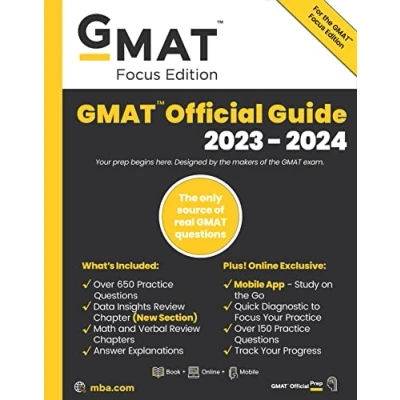 Afbeelding van GMAT Official Guide 2023 2024, Focus Edition: Includes Book + Online Question Bank Digital Flashcards Mobile App