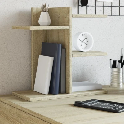Afbeelding van Bureau organiser 42x21,5x42 cm bewerkt hout sonoma eikenkleurig