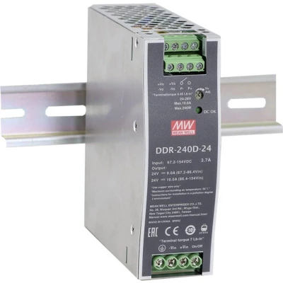 Afbeelding van Mean Well DDR 240D 48 DIN rail DC/DC converter V/DC 5 A 240 W Aantal uitgangen: 1 x Inhoud: stuk(s)