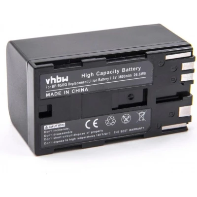 Afbeelding van VHBW Camera accu compatibel met Canon BP 950 / 2600 mAh