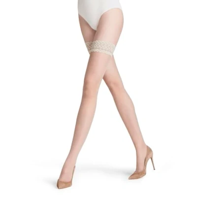 Afbeelding van FALKE Dames Stay Ups Shelina 12 DEN W STU Ultra Transparent eenkleurig 1 Paar, Huidskleur (Porcelain 4106), L