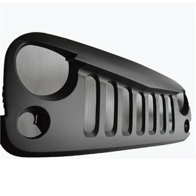 Afbeelding van radiatorrooster ABS grille Grill voor jeep wrangler JK 2007 2008 2009 2010 2011 2012 2013 2014 2015 2016 2017 Radiator