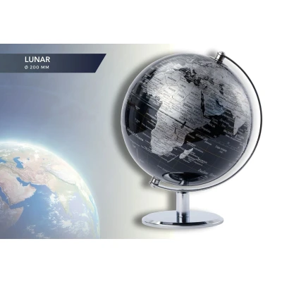 Afbeelding van Troika Wereldbol LUNAR Zilver Zwart Ø20cm