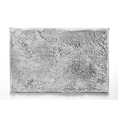 Afbeelding van Penguin Home Badmat, 100% Micropolyester stapel, Zilver, 60x90 cm